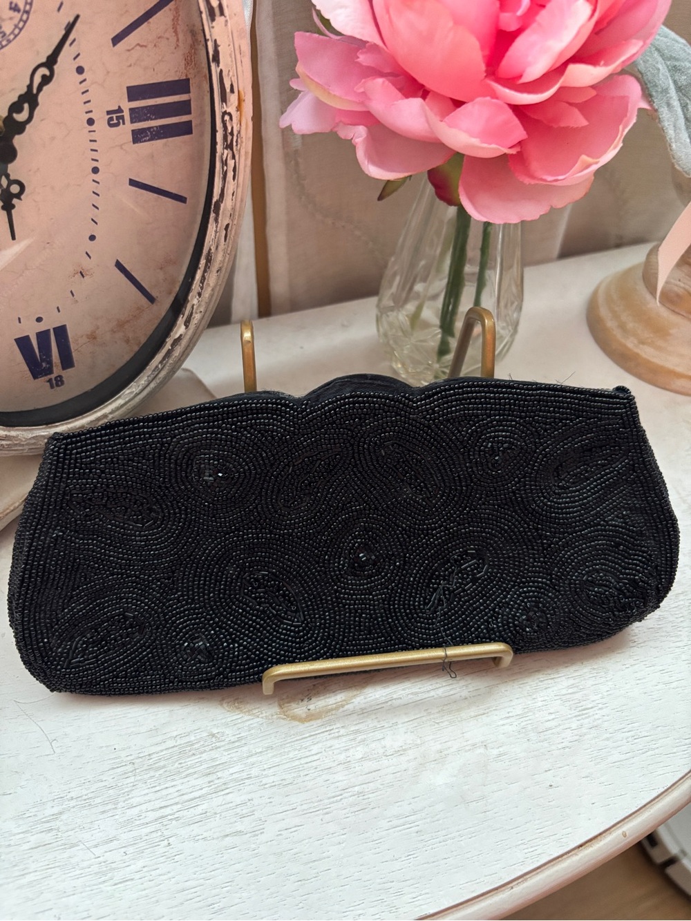 Vintage Beaded Evening Clutch Bag